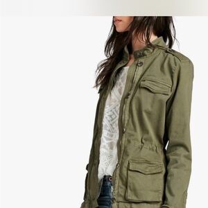 Lucky Brand Olive Utility Jacket with Durable Design